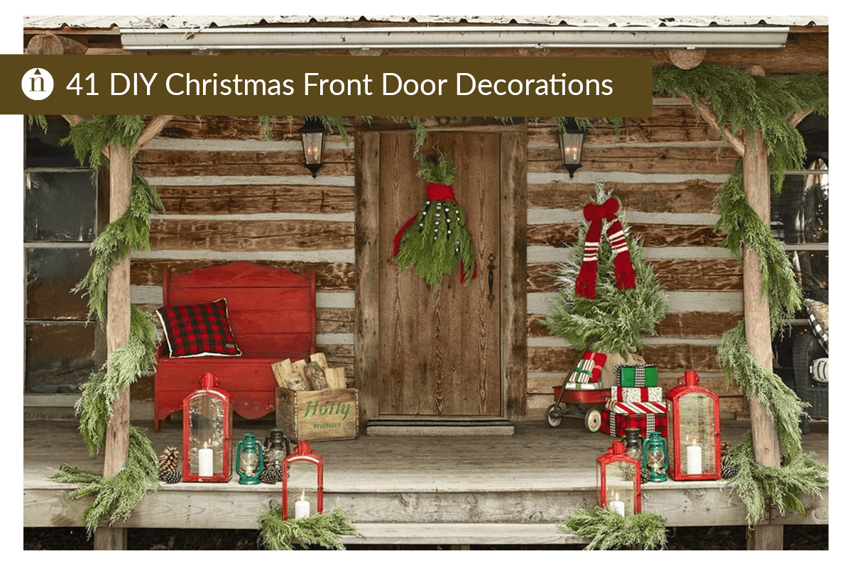 41 DIY Christmas Front Door Decorations